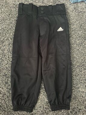 adidas Black Kids Athletic Joggers with Logo